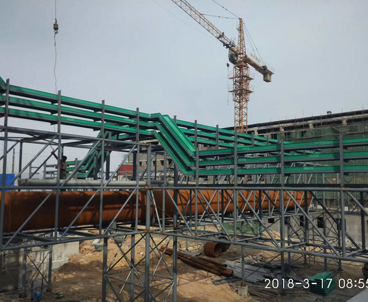 玻璃钢桥架及安装现场