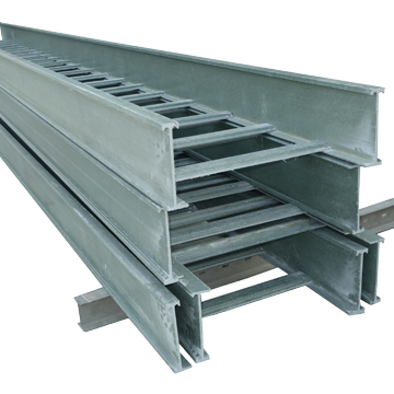 灰色梯式玻璃钢电缆桥架